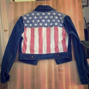 American Flag Jean Jacket